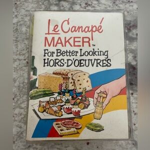 Vintage 80s Le Canapé Maker hors-d’oeuvres appetizers cheeseboard Bakelite punch